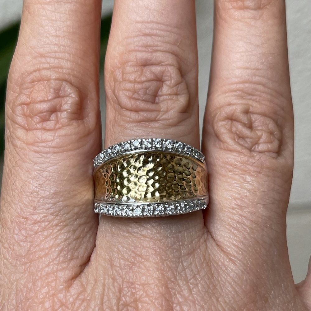 Joseph Esposito cz gold plated solid sterling ring - Picture 4 of 8